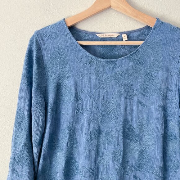 Soft Surroundings Cecile Embroidered Floral Tunic Size M - Picture 4 of 14
